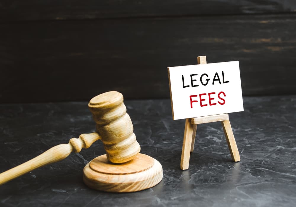 Concept about lawyer's fees and cost