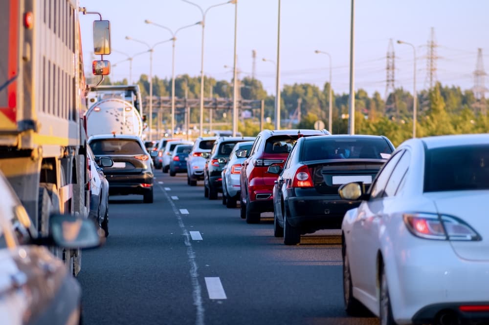 Traffic jams on the highway